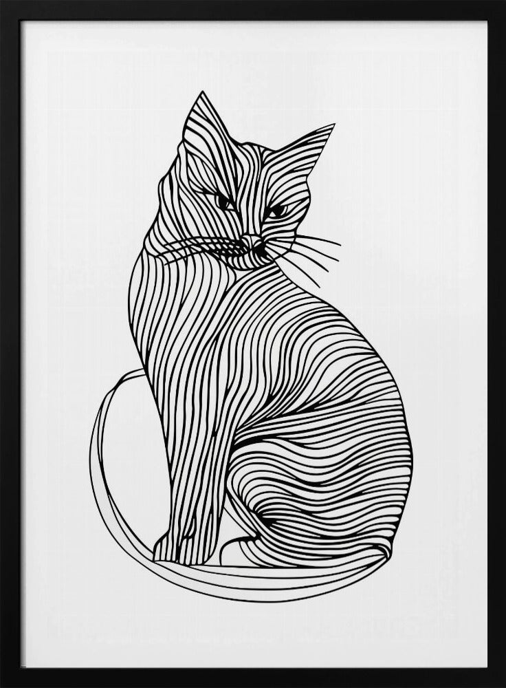 Lines art Cat | Poster