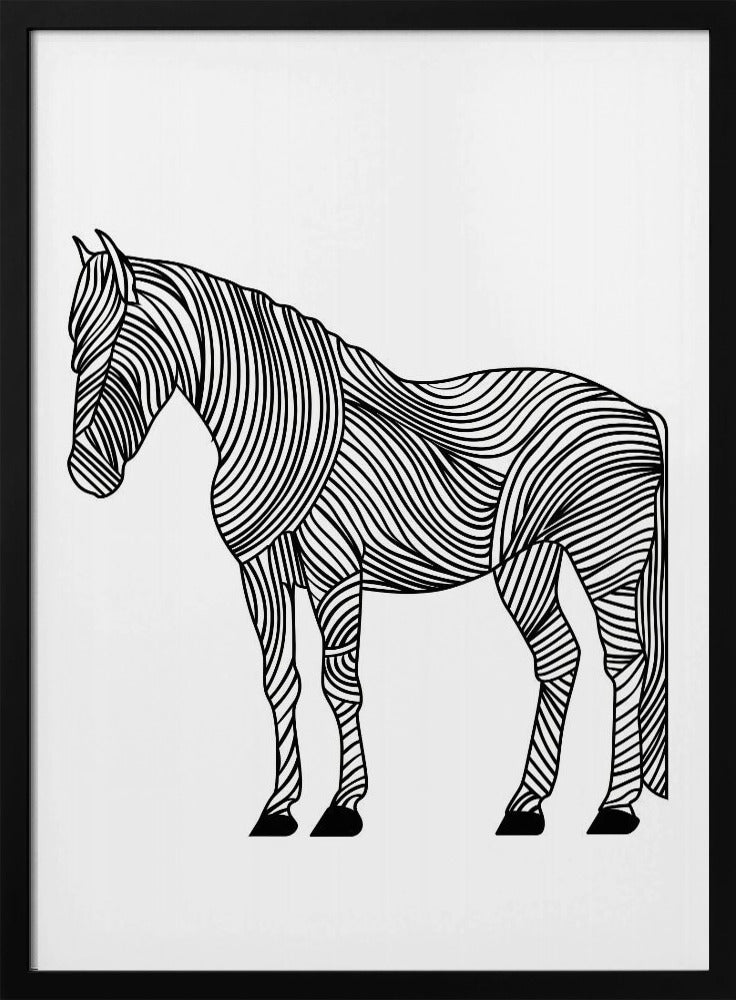 Lines art Horse | Poster