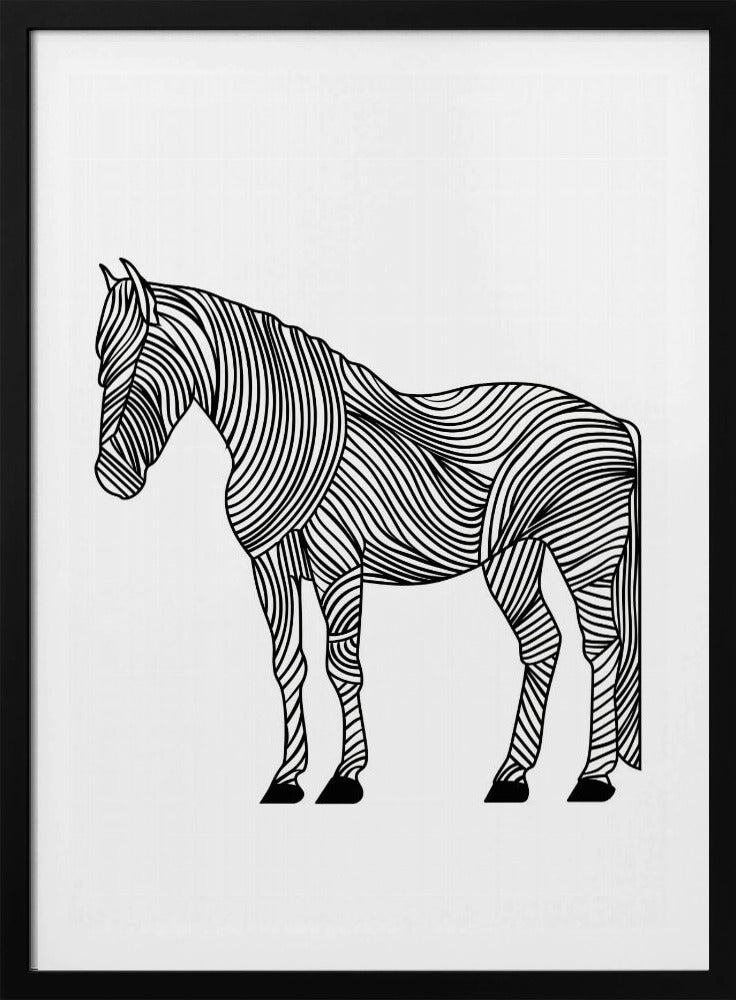 Lines art Horse | Poster