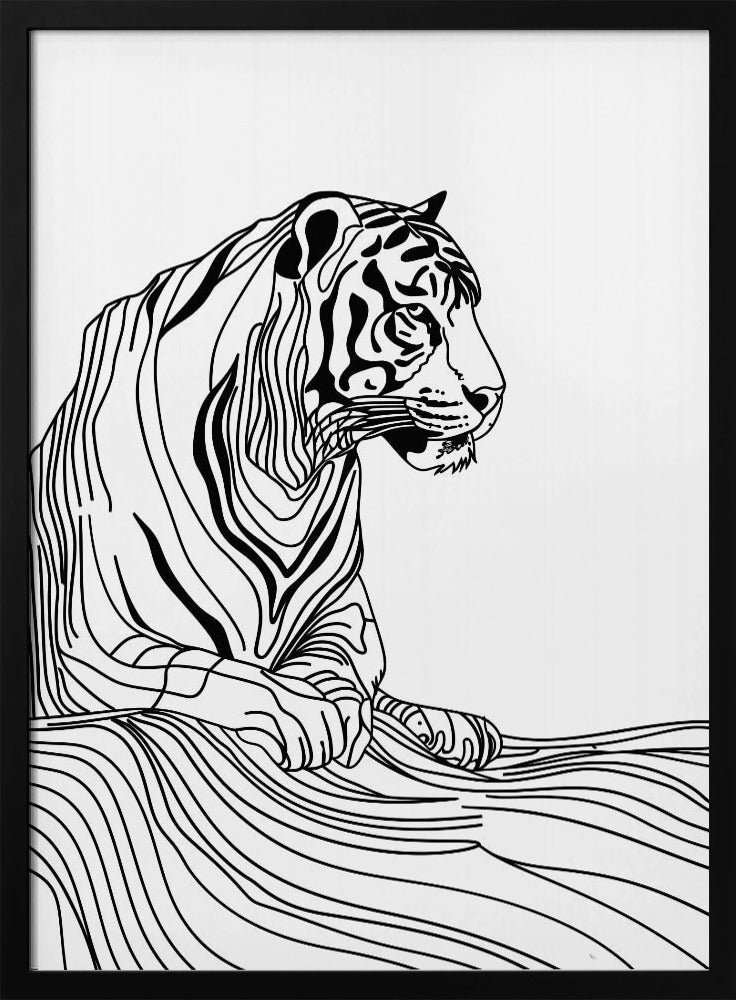 Lines art Tiger | Poster