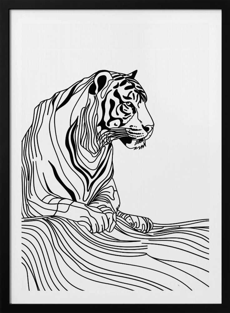 Lines art Tiger | Poster