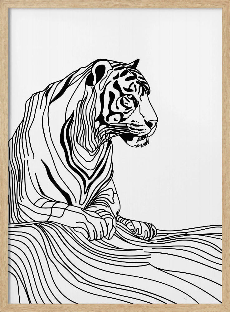 Lines art Tiger | Poster
