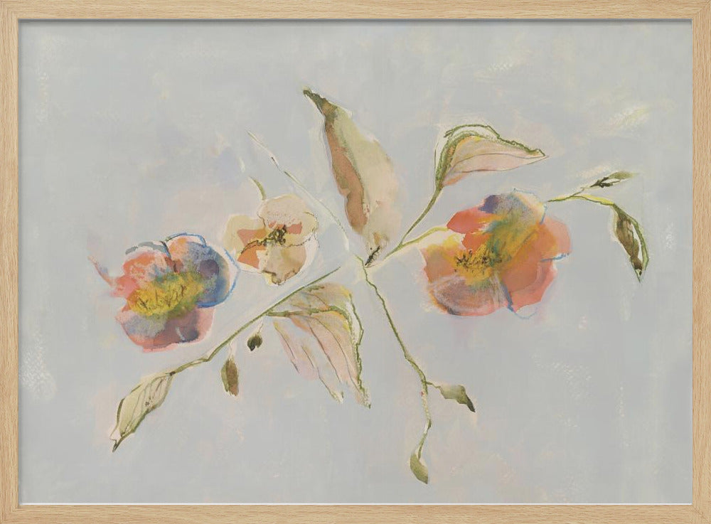 Elegant Antique Flowers 01 | Poster