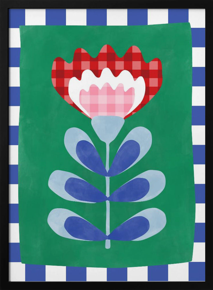 Floral Design with Bold Geometric Shapes | Poster