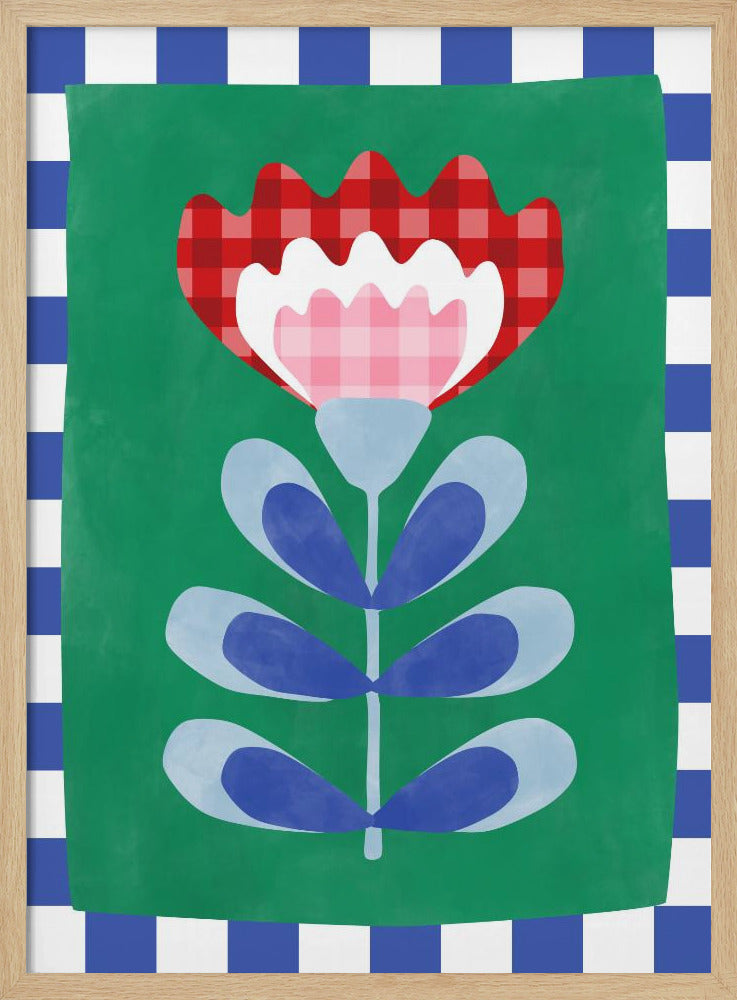 Floral Design with Bold Geometric Shapes | Poster