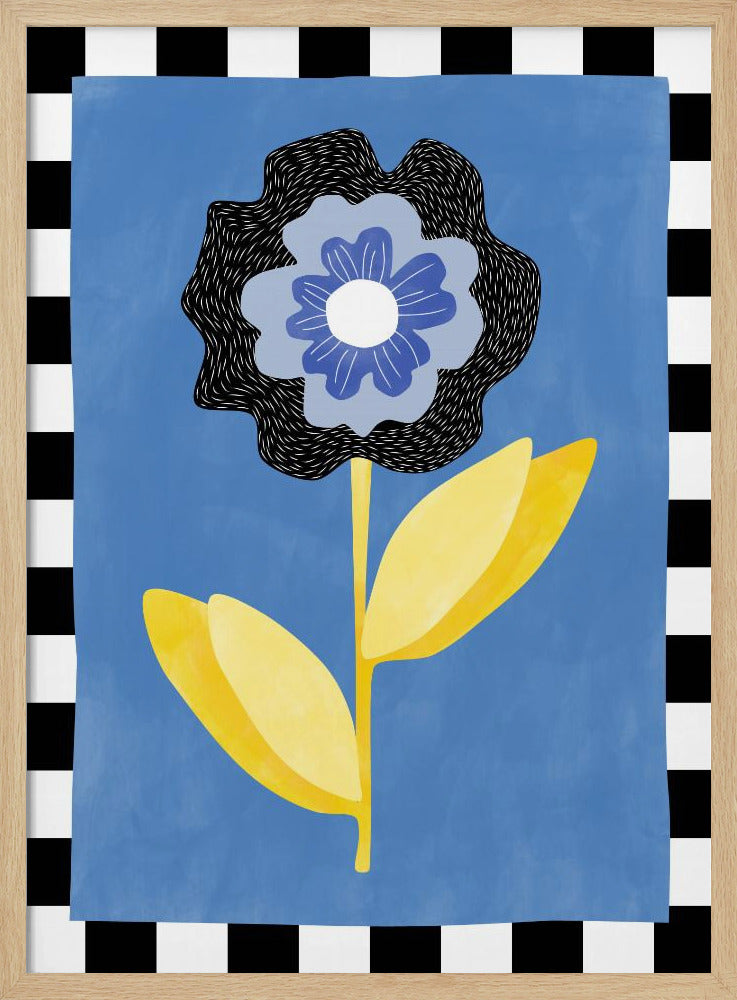 Flower with a Blue and Black Petal | Poster