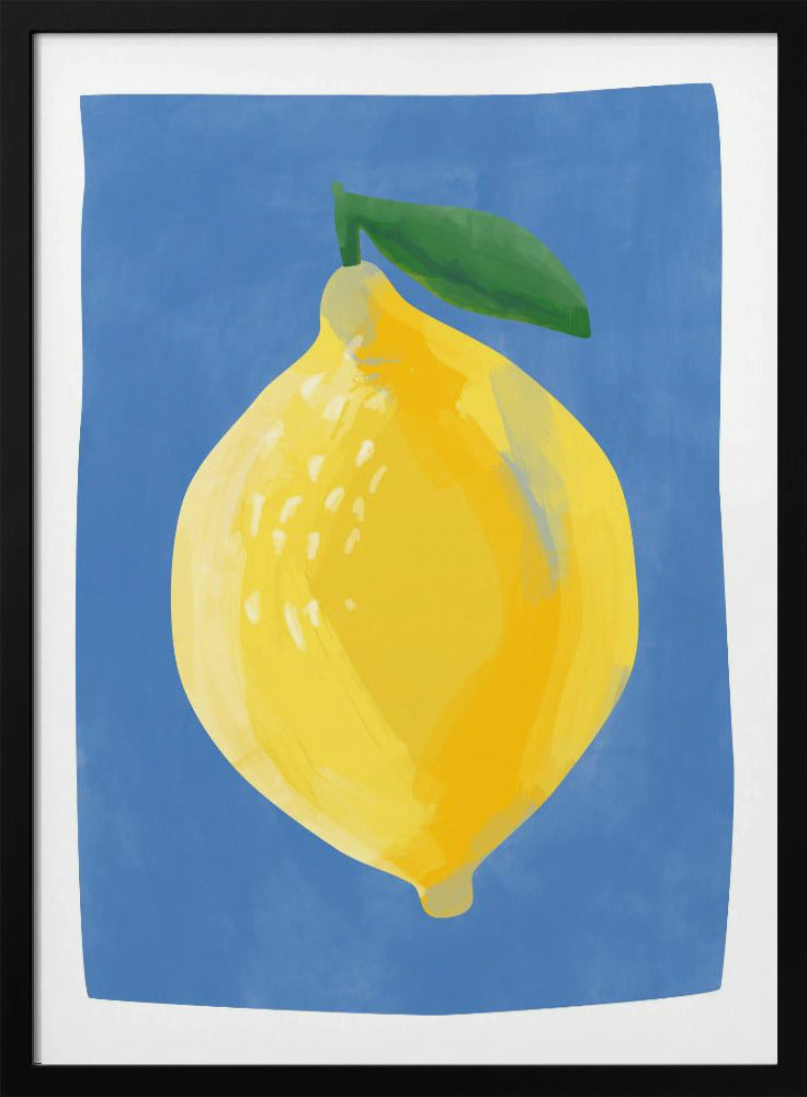Simplistic Painting of a Lemon | Poster