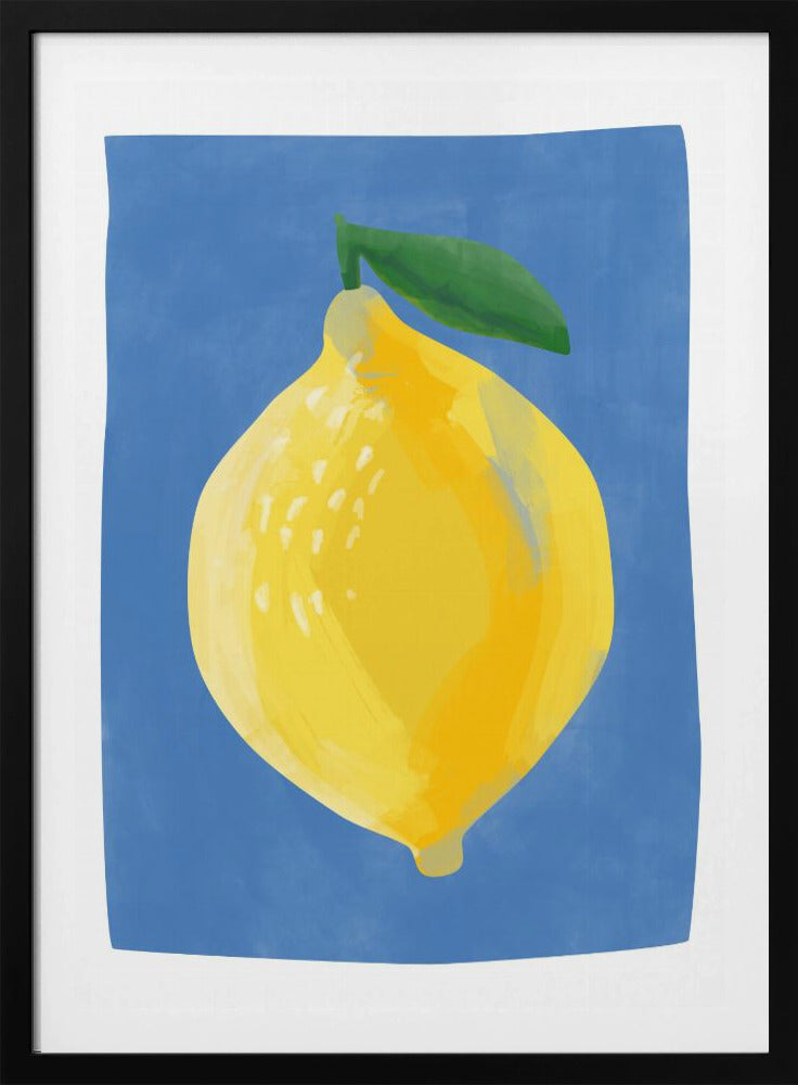 Simplistic Painting of a Lemon | Poster