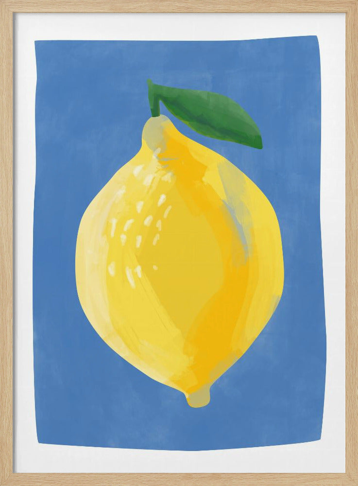 Simplistic Painting of a Lemon | Poster