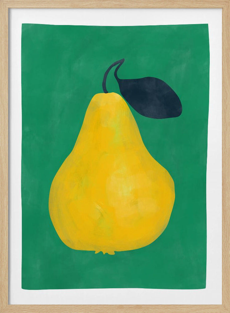 Minimalist Yellow Pear | Poster