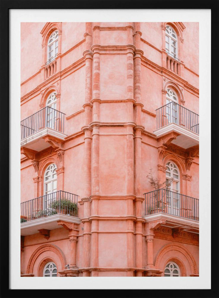Pastel Pink Umbria | Italy travel photography | Poster
