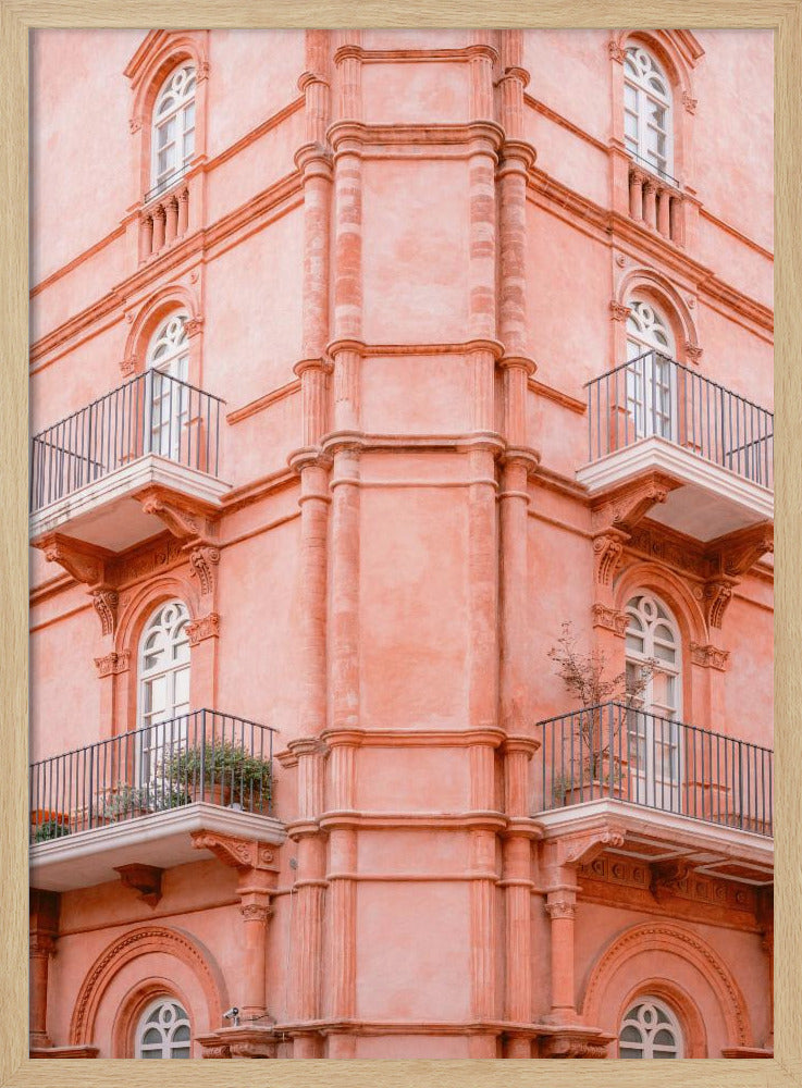 Pastel Pink Umbria | Italy travel photography | Poster