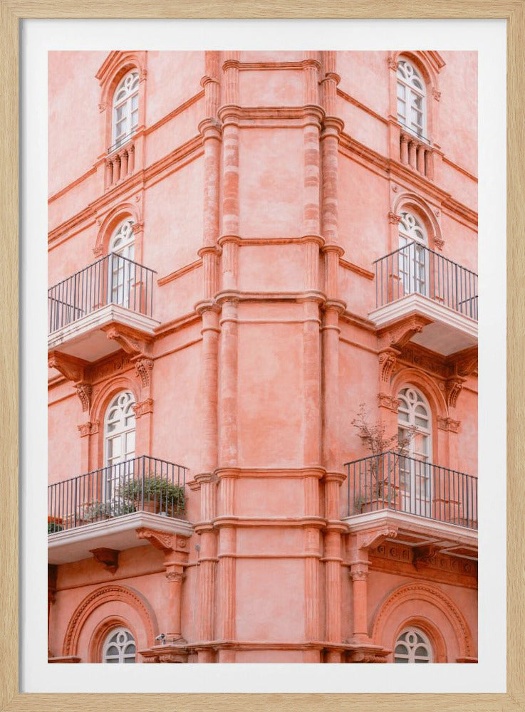 Pastel Pink Umbria | Italy travel photography | Poster