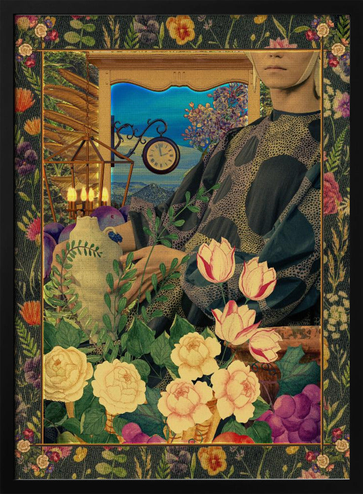 Surreal Floral Portail Collage | Poster