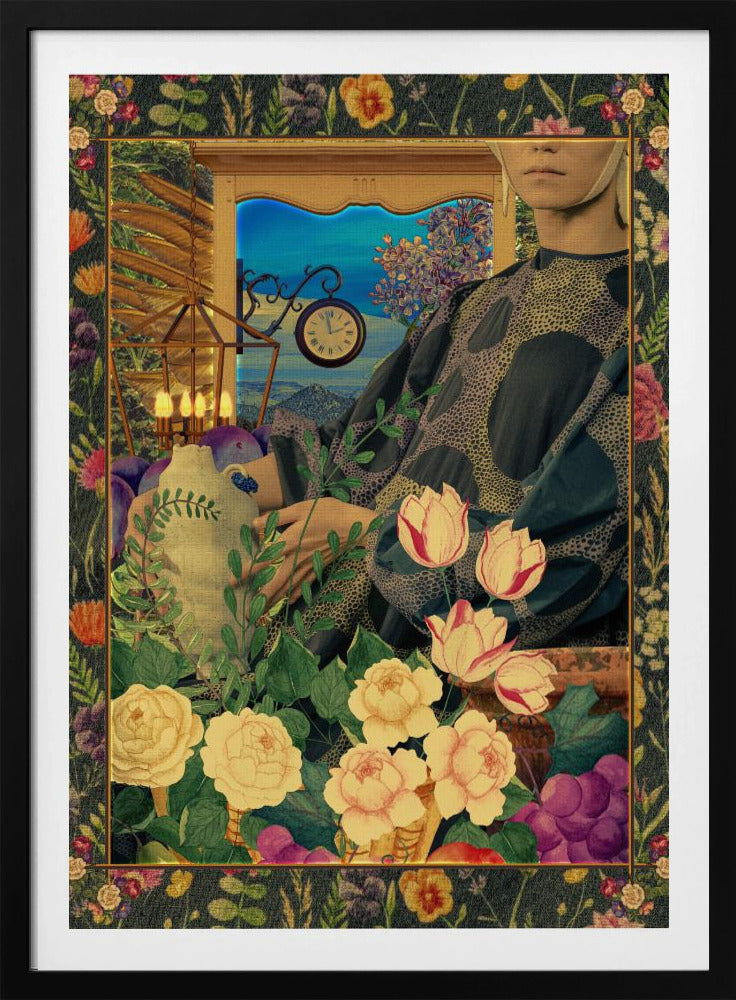 Surreal Floral Portail Collage | Poster