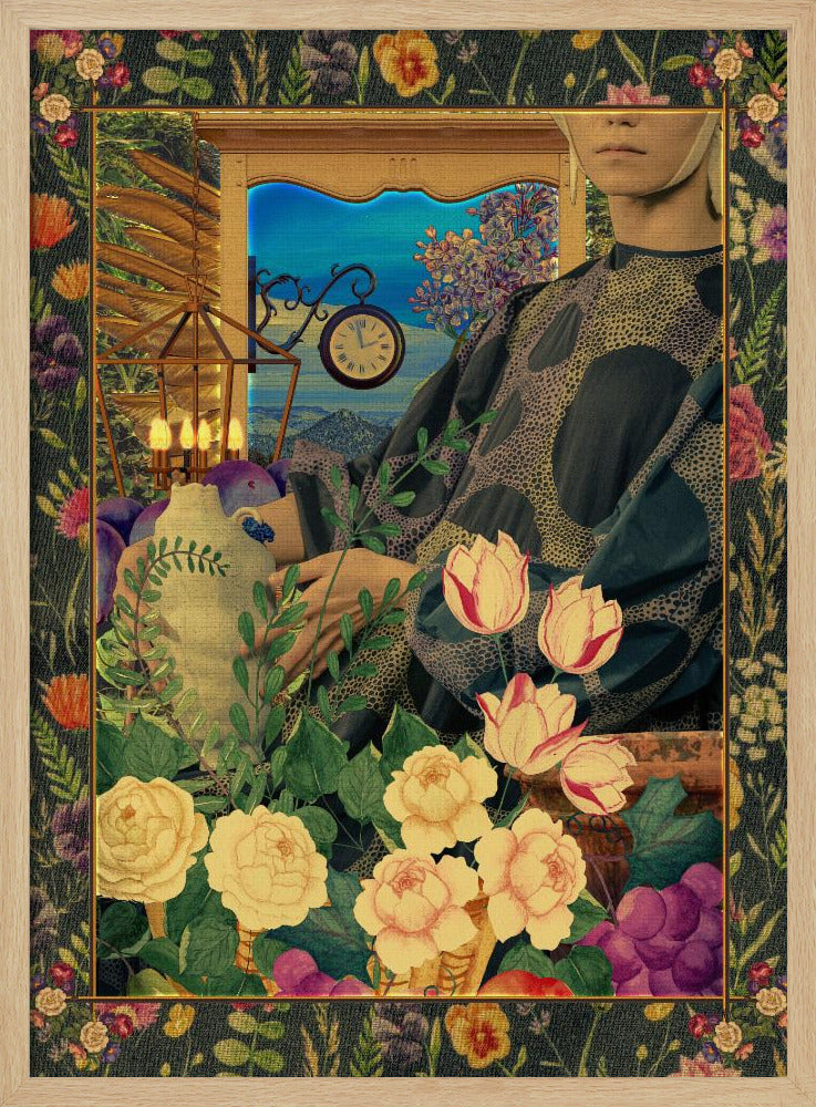 Surreal Floral Portail Collage | Poster