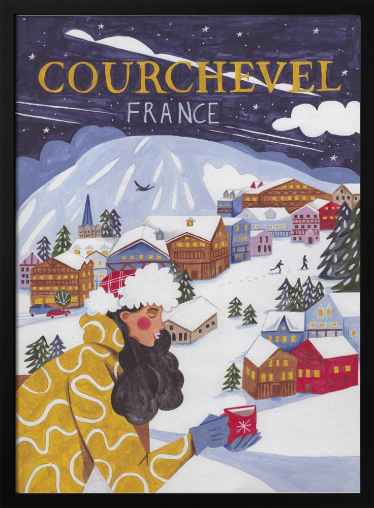 Travel Poster woman in France, Courchevel | Poster