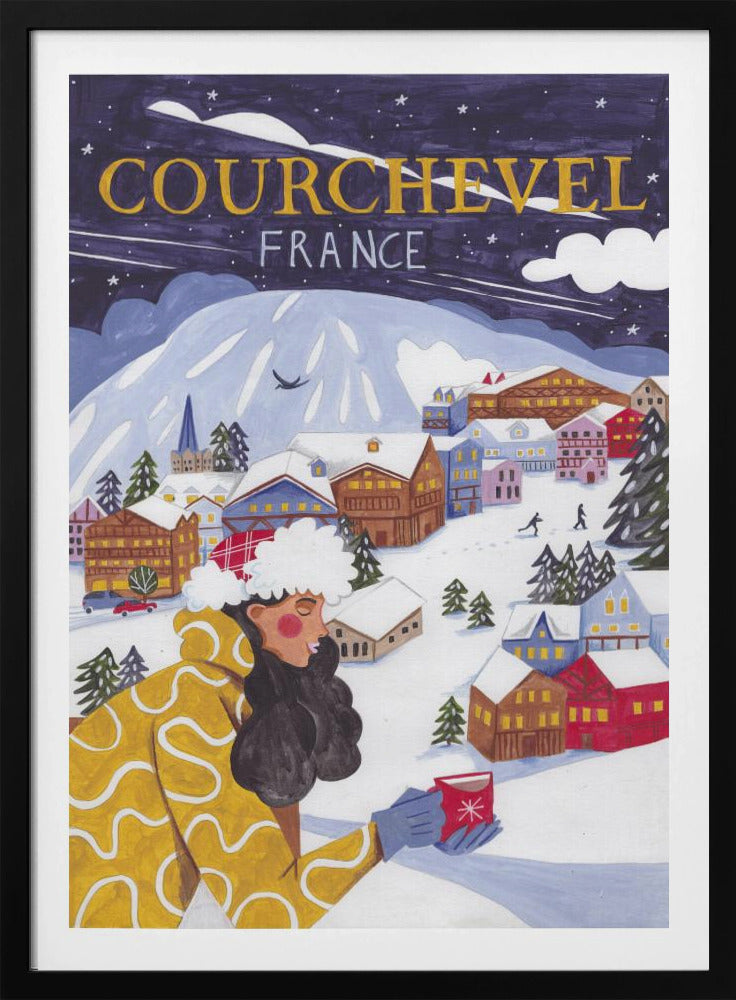 Travel Poster woman in France, Courchevel | Poster