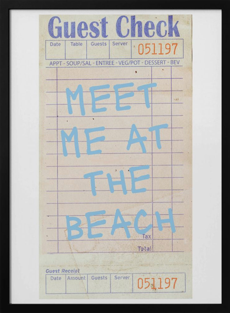 Meet Me At the Beach   Blue | Poster