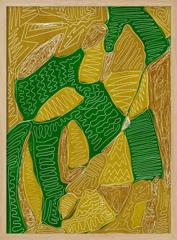 Gold and green abstract | Poster