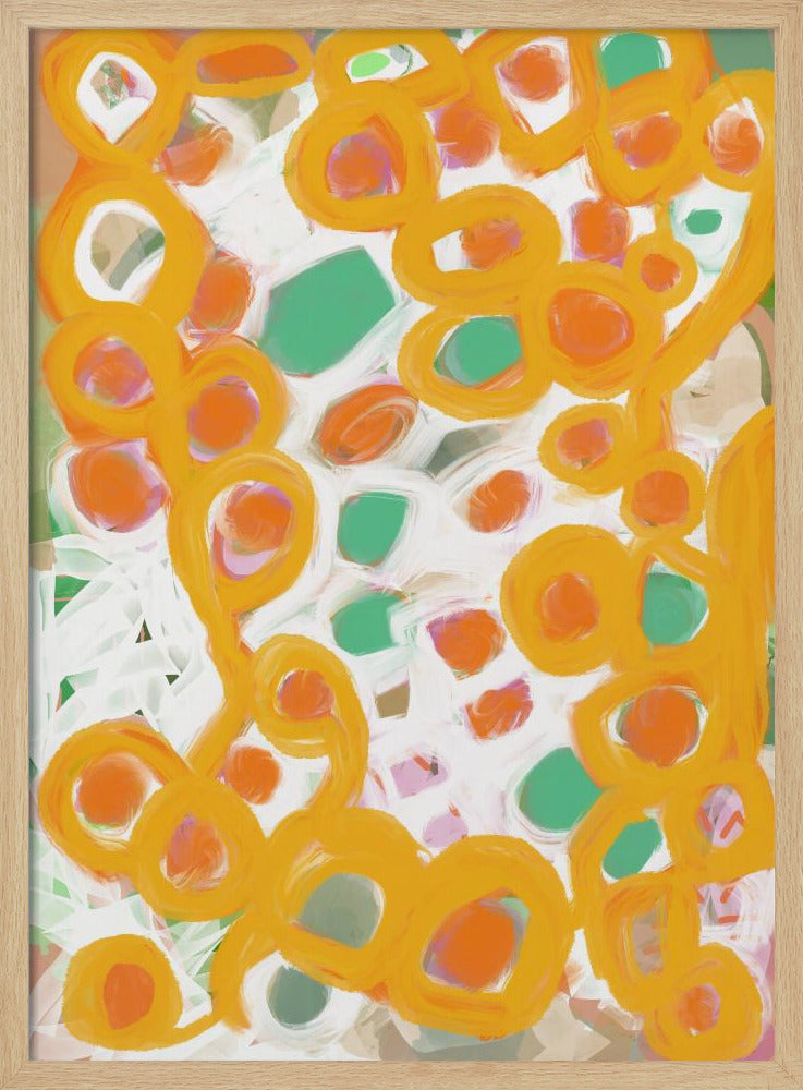 Orange and Green Circles | Poster