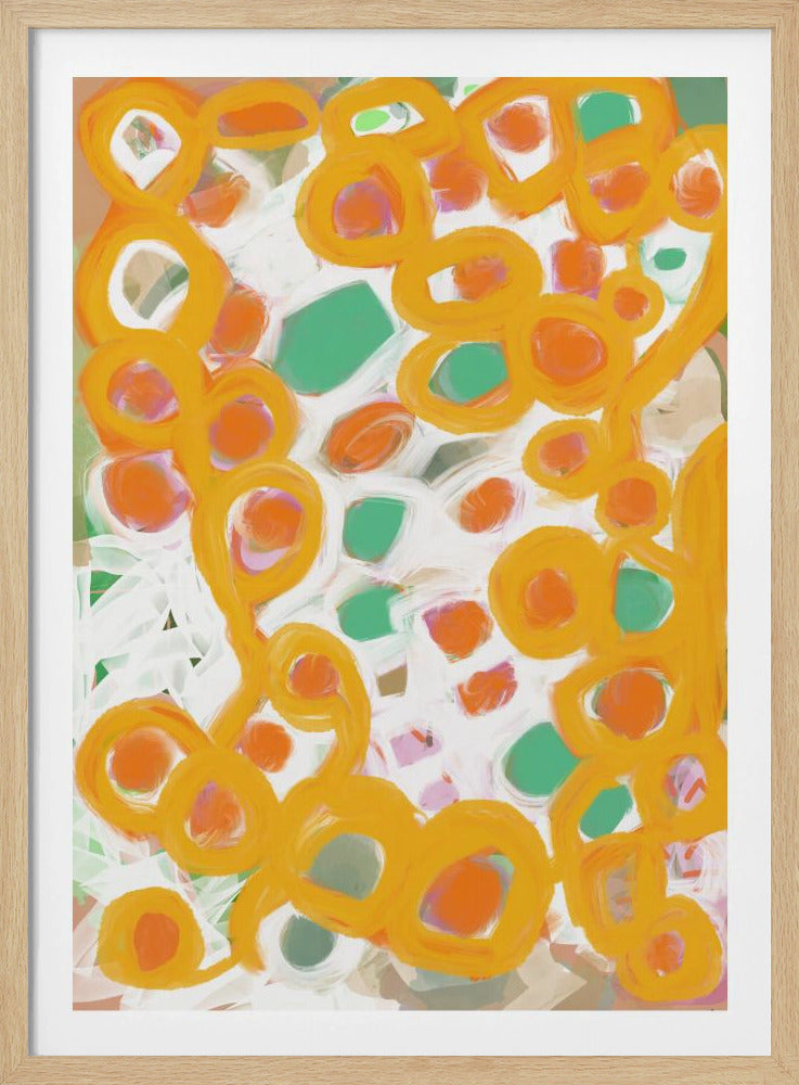Orange and Green Circles | Poster