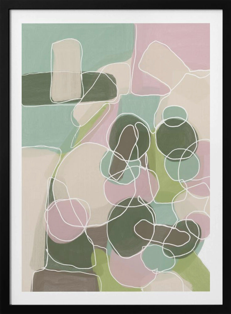 Abstract Green and Pink | Poster