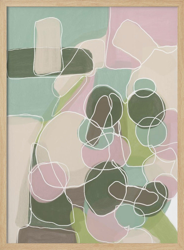 Abstract Green and Pink | Poster