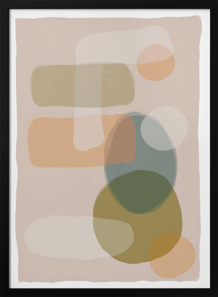 Abstract Pebbles Orange Tones | Poster