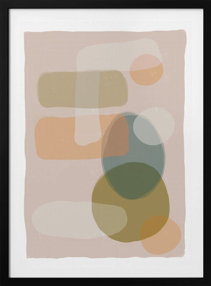 Abstract Pebbles Orange Tones | Poster