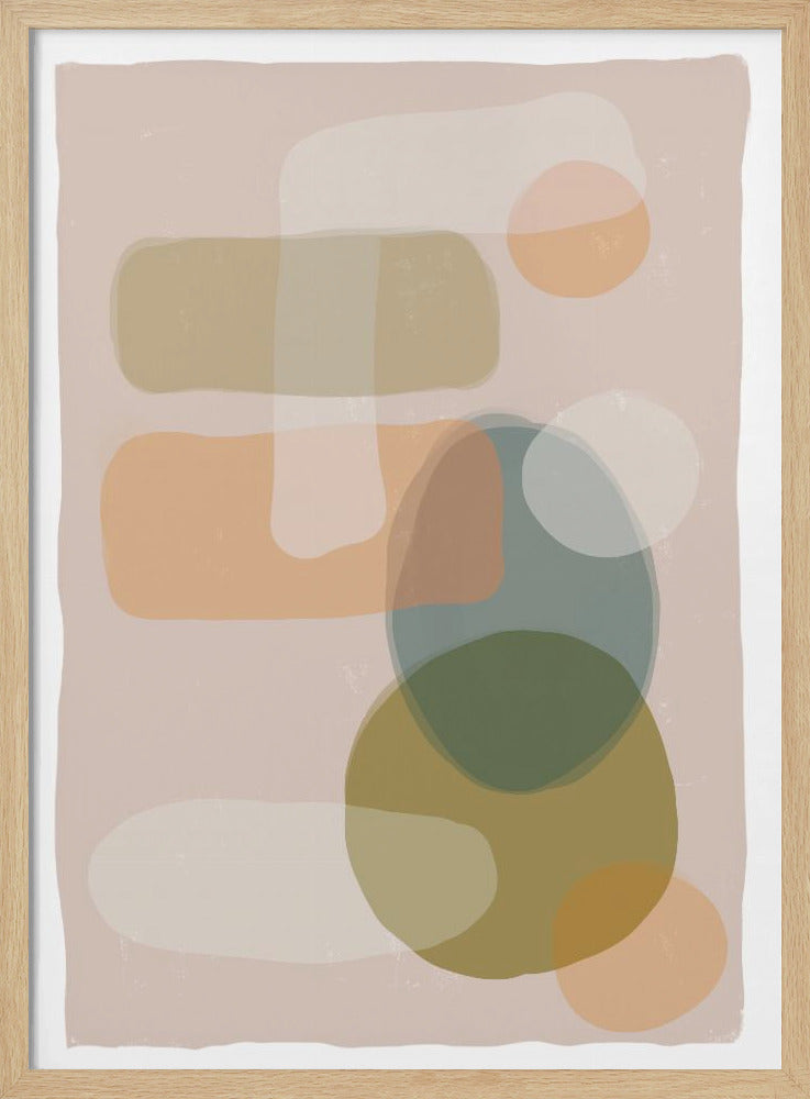 Abstract Pebbles Orange Tones | Poster