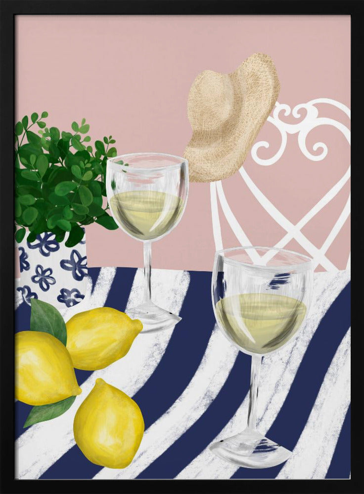 White wine for two | Poster