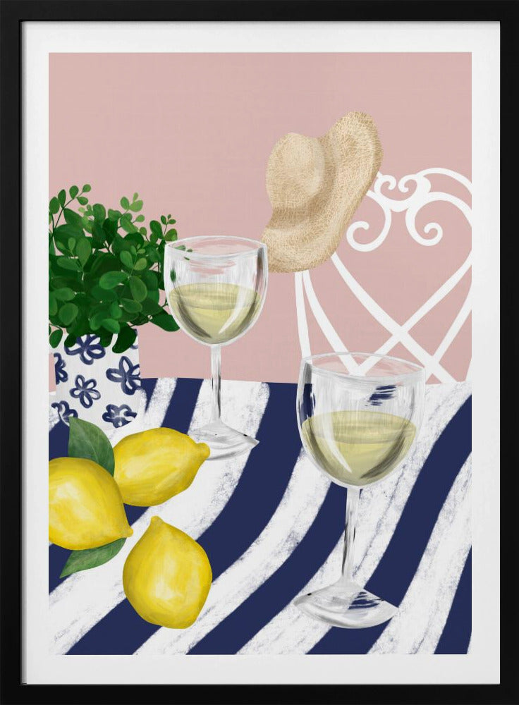 White wine for two | Poster