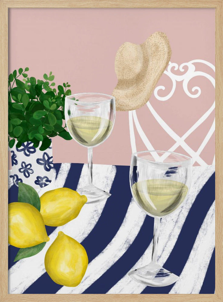 White wine for two | Poster