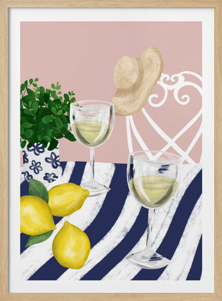 White wine for two | Poster
