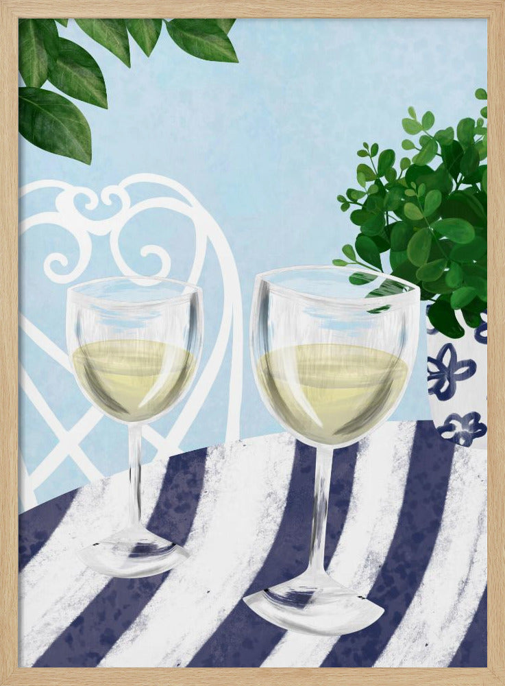 White wine under the tree | Poster