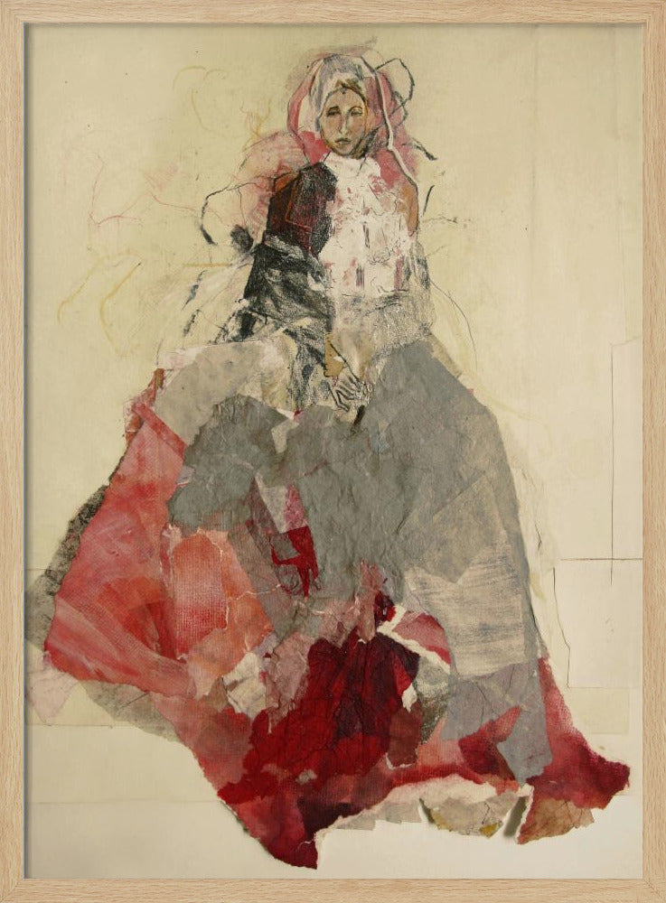 Woman Portrait with Colorful Dress | Poster