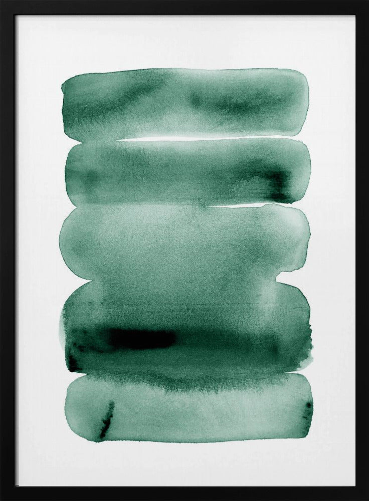 Abstract Green Stripes | Poster