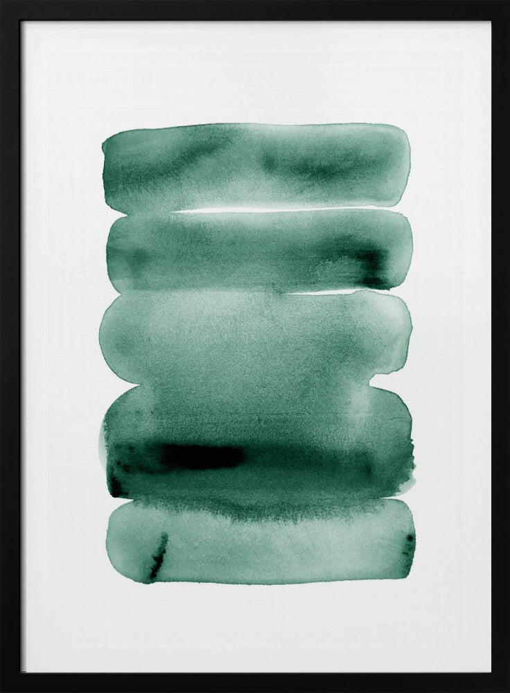 Abstract Green Stripes | Poster