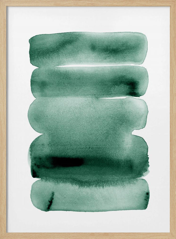 Abstract Green Stripes | Poster