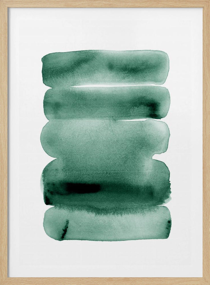 Abstract Green Stripes | Poster