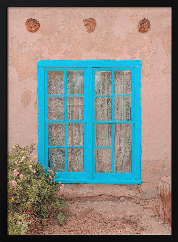 Turquoise Window - Taos, New Mexico | Poster