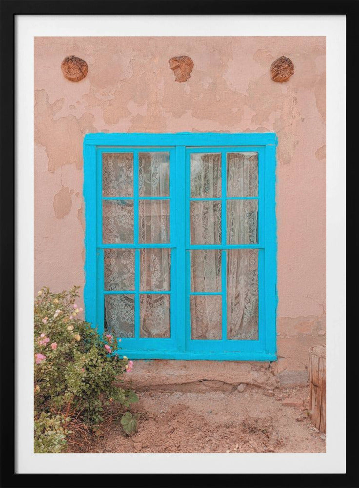 Turquoise Window - Taos, New Mexico | Poster