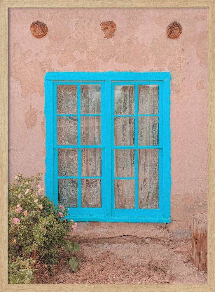 Turquoise Window - Taos, New Mexico | Poster