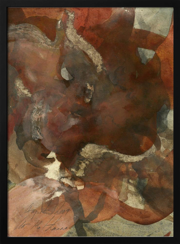 Organic Shapes in Earthy Tones of Brown and Green | Poster