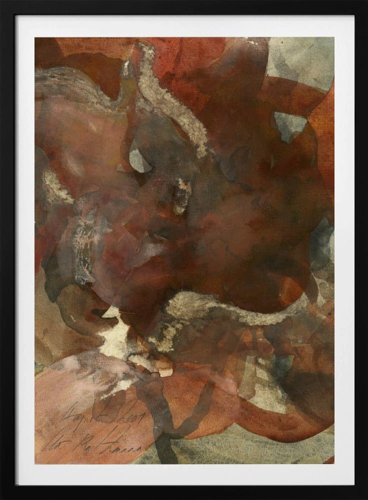 Organic Shapes in Earthy Tones of Brown and Green | Poster