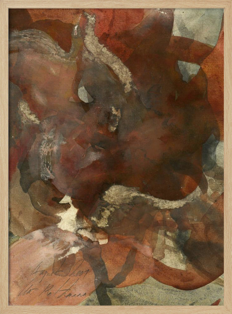 Organic Shapes in Earthy Tones of Brown and Green | Poster