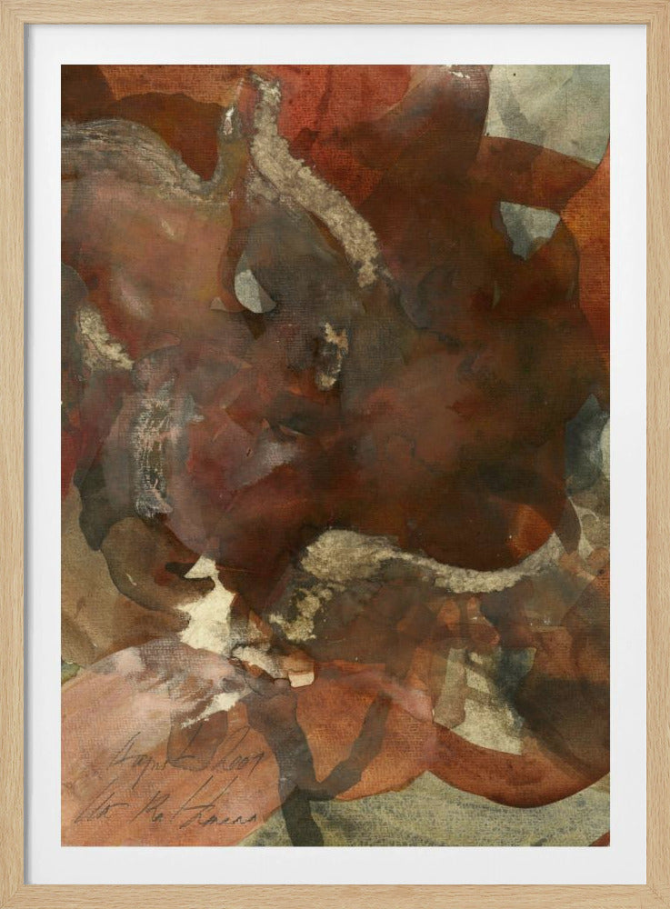 Organic Shapes in Earthy Tones of Brown and Green | Poster