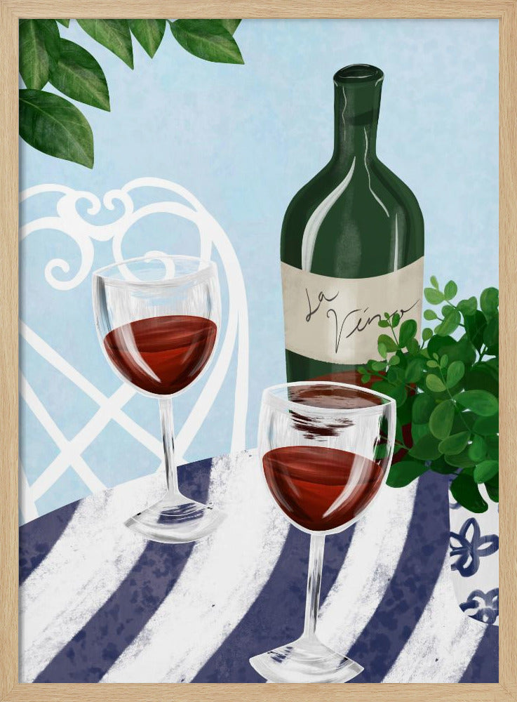 Red wine under the tree | Poster