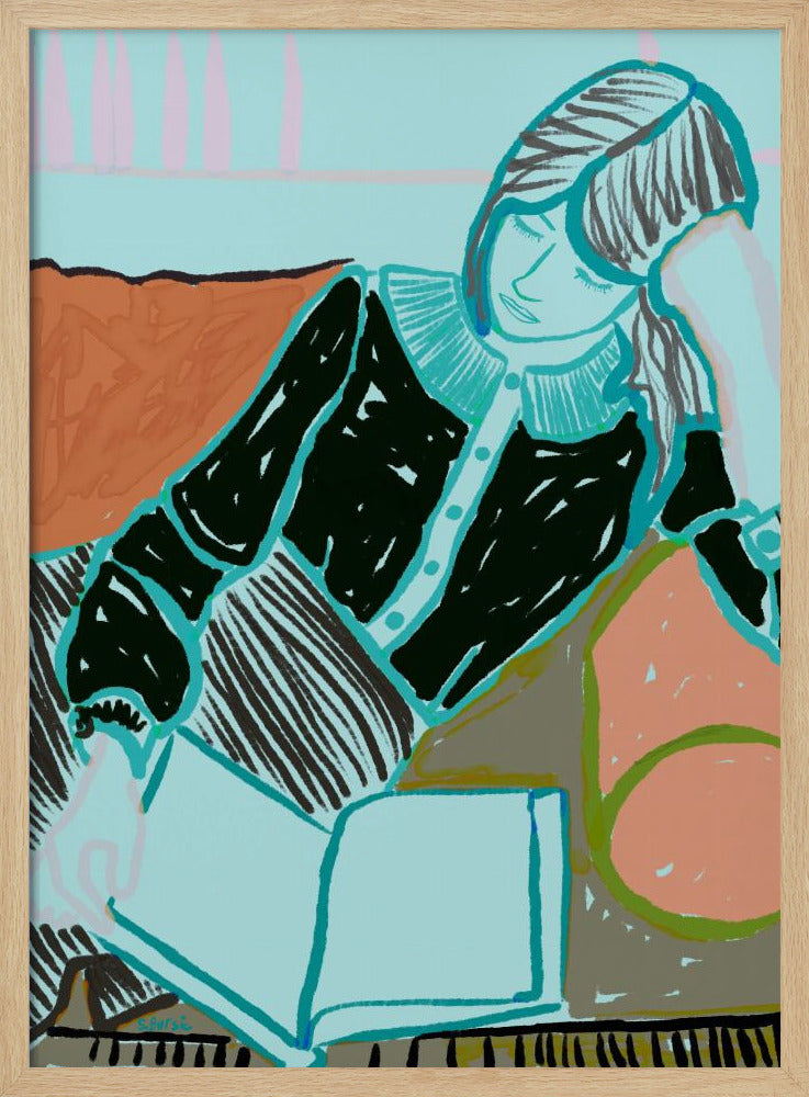 Lady reading | Poster